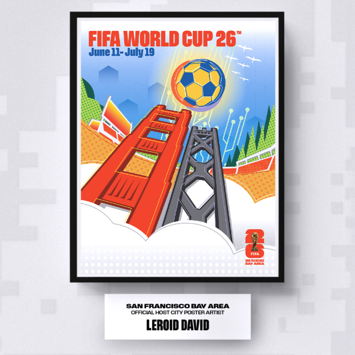 邀請各主辦城市的在地藝術家，創作城市主題系列海報   （圖片來源：FIFA.com）